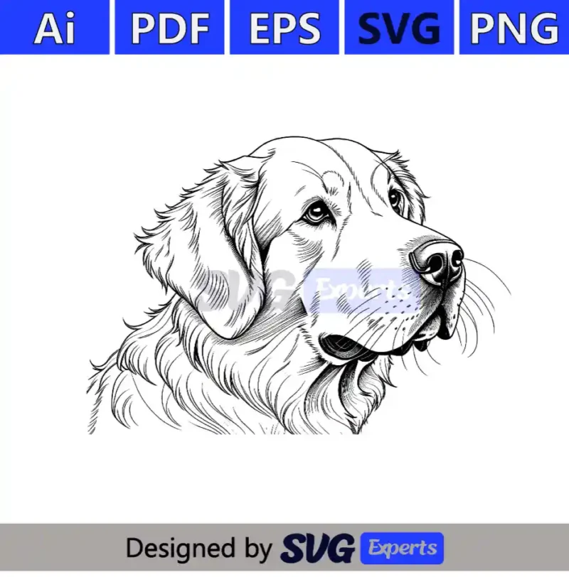 Dog Line Art Drawing