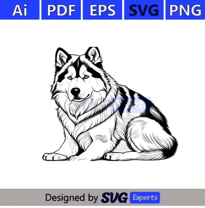 Line Drawing of Dog